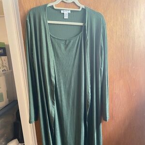 Pinkblush tank dress and cardigan maternity set